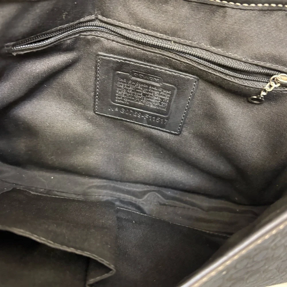 Coach signature black leather suede soho hobo bag vintage Y2K rare
